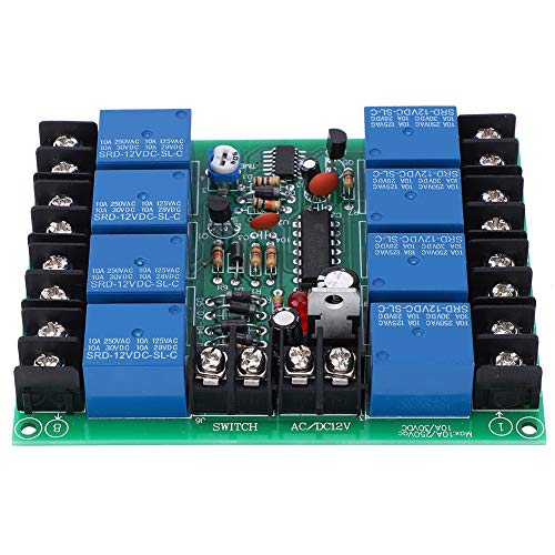 8 Kanäle Power Time Sequence Board, 0,2, 4S Einstellbares Sequentielles Controller-Modul für Bühne, KTV und Mehr mit 8 Kanälen Power Time Sequence Board von LUCKDANO