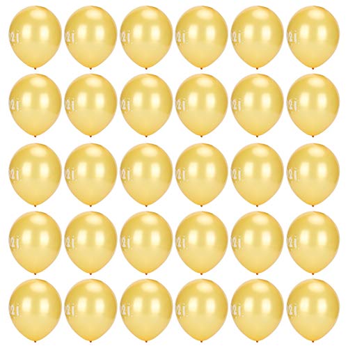 A-Grade 2021 Zahlenballons, Starke Partydekorationen für den Neujahrsabschluss, 30 Stück (GOLD) von LUCKDANO