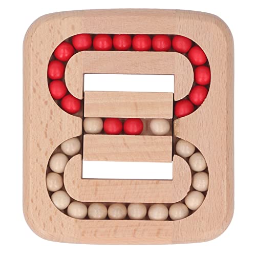 LUCKDANO Planares Ball-Labyrinth-Spielzeug, Pädagogisches Planar-Ball-Holzpuzzle Zur Stressreduzierung, Sichere Intelligenzentwicklung für Erwachsene auf Reisen von LUCKDANO