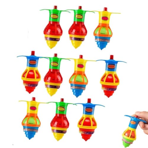 10 Stück Spinning Top Valentines, Leuchtender Kreisel, Mini Blinkt Spinning Tops Spielzeug LED Licht up Kreisel Spielzeug, Led Gyroskop Gyro Spielzeug Partytütenfüller für Kinder -Farbe Zufällig von LUCKKY