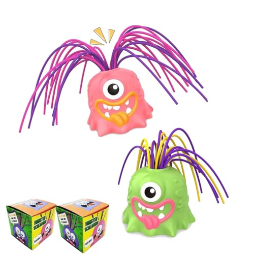 2PCS Hair Pulling Monster Toy, Fun Hair Pulling Fidget Screaming Monster Toys, Schreien Monsterspielzeug, Haarziehendes Zappelspielzeug, Lustige Sensorische Spielzeuge, Stressabbau Spielzeug (B) von LUCKKY