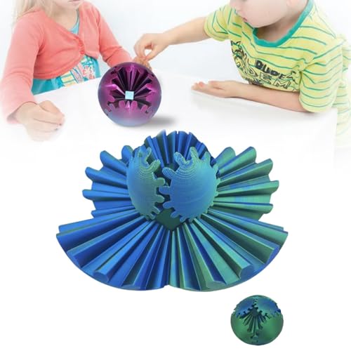 3D-Gedruckte Zahnradkugel, Gear Ball 3D-Gedruckter Gear Ball Spin Ball oder Würfel-Zappelspielzeug, 3D-Gedruckter Ball Stressabbau-Zappelspielzeug, Getriebekugel Zappeliges Spielzeug (B) von LUCKKY