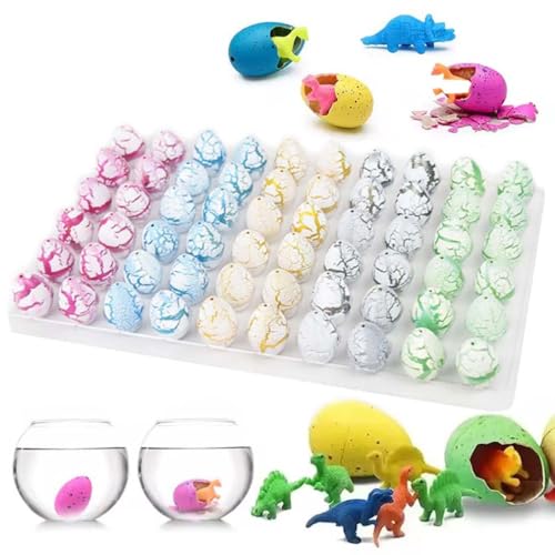 60 Stück Easter Magic Hatching Growing Dinosaur Eggs, Schlüpfende Wachsende Dinosaurier Eier, Magie Dino Ei mit wachsendem Dino im Inneren, Dinosaurier-Eier im Wasser schlüpfen, Oster-Ei-Spielzeug (C) von LUCKKY