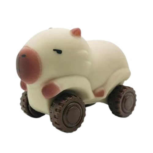 Capybara Car, Capybara Auto, Capybara Quetschspielzeug, Capybara Stressspielzeug mit Rädern, Süßes Capybara Anti-Stress Spielzeug, Ultraweich Stressabbau Sensorspielzeug (Beige) von LUCKKY