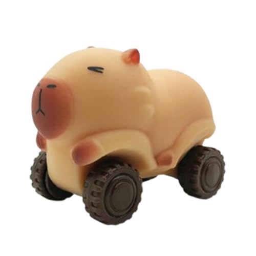 Capybara Car, Capybara Auto, Capybara Quetschspielzeug, Capybara Stressspielzeug mit Rädern, Süßes Capybara Anti-Stress Spielzeug, Ultraweich Stressabbau Sensorspielzeug (Braun) von LUCKKY