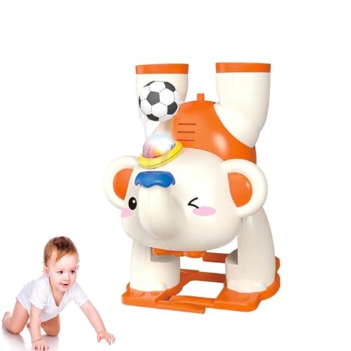 Elephant Toy with Floating Ball, Elefantenspielzeug mit Schwimmendem Ball, elektrisches Elefantenspielzeug, Elefant Blasen Ball Gehen Auto Spielzeug Mit Lichter und Musik für Kleinkind (Orange) von LUCKKY