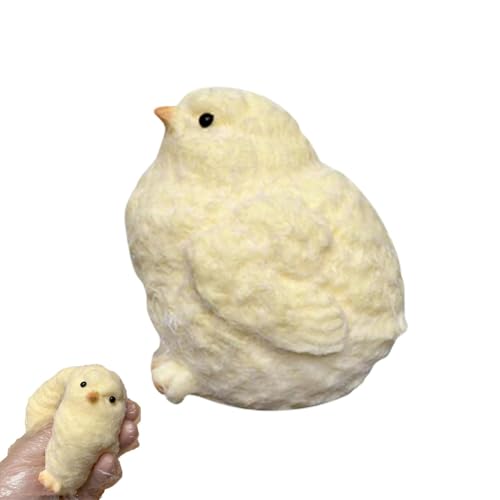 Handmade Ultra Soft Furry Chick Toy, Süße Küken Squishy Toy, Squeeze Huhn Spielzeug, Süße Küken Squishy Toy, Huhn Fidget Toys, Squishy Küken Antistress Spielzeug (1 Stück) von LUCKKY