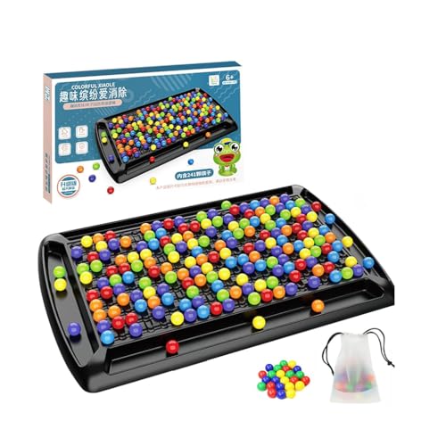 Intellektuelles Schachbrett - Duales Duell, Intellektuelles Schachbrett Farbige Murmeln, lustiges Tischstrategiespiel, Familienspiel Partyspiel für Kinder und Erwachsene (240PCS) von LUCKKY