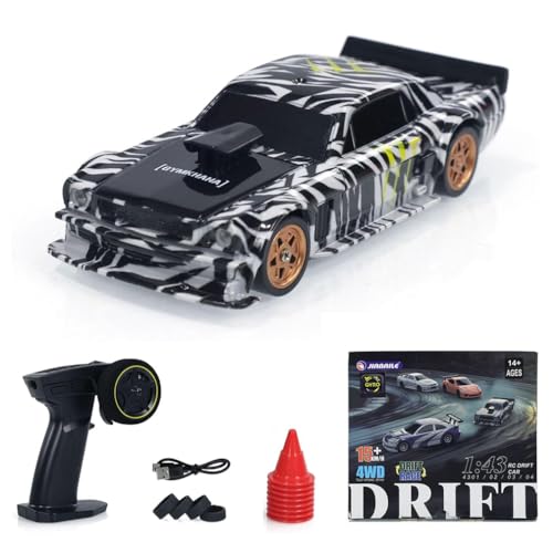 LUCKKY 1/43 Scale RC Drift Race Car Gyro, 1/43 Maßstab Mini Racing Drift Auto, 4WD Mini-Ferngesteuertes Auto Hochgeschwindigkeitsmodell (A) von LUCKKY