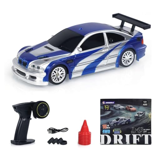 LUCKKY 1/43 Scale RC Drift Race Car Gyro, 1/43 Maßstab Mini Racing Drift Auto, 4WD Mini-Ferngesteuertes Auto Hochgeschwindigkeitsmodell (B) von LUCKKY