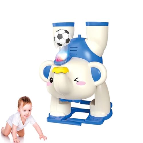 LUCKKY Elephant Toy with Floating Ball, Elefantenspielzeug mit Schwimmendem Ball, elektrisches Elefantenspielzeug, Elefant Blasen Ball Gehen Auto Spielzeug Mit Lichter und Musik für Kleinkind (Blau) von LUCKKY