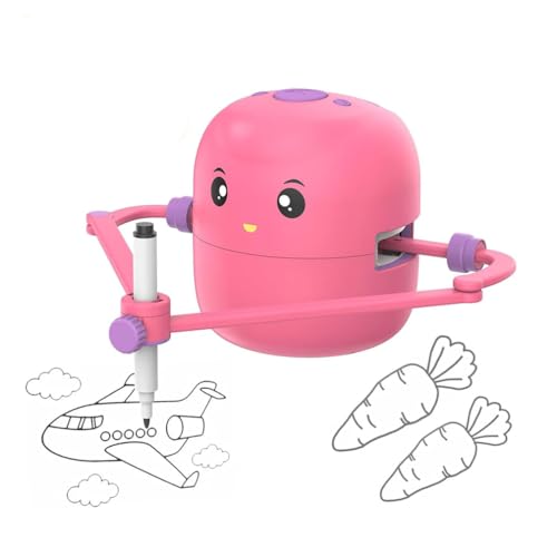 LUCKKY Kids Robot Interactive Educational Drawing Robot for Kids, Interaktiver Zeichen-Roboter für Kinder, der programmierbare Zeichenroboter, Montessori-Lernspielzeug (Rosa) von LUCKKY