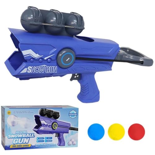 LUCKKY Snow Toys for Kids, Snowball Blaster Gun, Snowball Gun Snow Launcher, Schneeballwerfer, Schneeball-Macher-Kit, Schneeball Kanone Spielzeug, Outdoor-Schneeballpistole Spielzeug (Blau) von LUCKKY