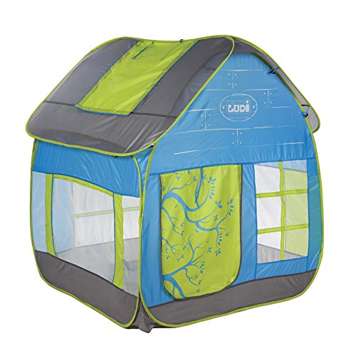 LUDI 5210 Gartenhaus Kinderspiel, Blau, one Size von LUDI