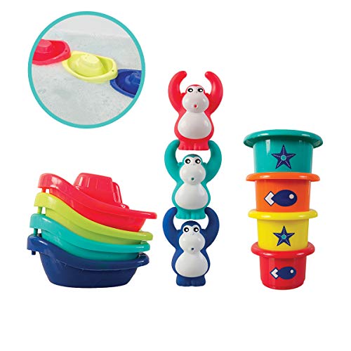 Ludi - Coffret De Bain Bateau/Stackers, 40028, 11 Unité (Lot de 1) von LUDI