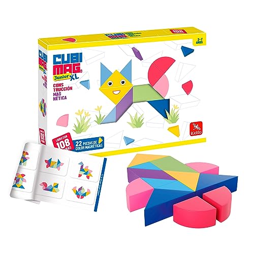 Ludilo Cubimag Junior XL | Spiele Kinder 3 Jahre oder älter | Kinderpuzzle 108 Herausforderungen | Lernspiele Kinder ab 3 Jahren | Tangram Kinder von LUDILO