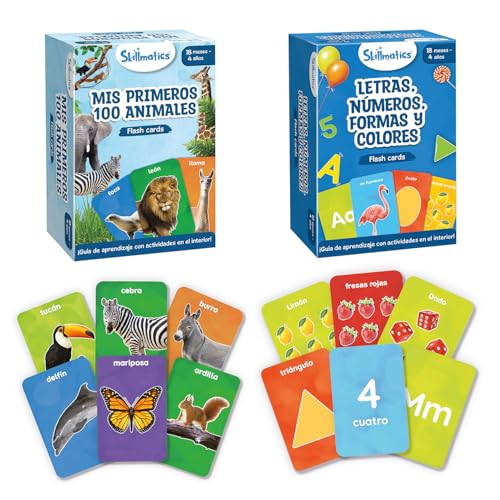 Ludilo Packung mit 2 Flashcards | spanische Autismus-Piktogramme | Lernspiele | Alphabet für Kinder | Lernspiele für Kinder ab 18 Monaten von LUDILO