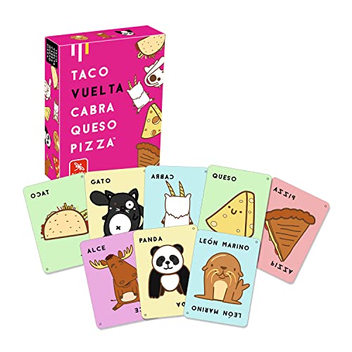 Ludilo Taco, Umdrehung, Ziege, Käse, Pizza | Brettspiele für Kinder von 8 Jahren | Brettspiel | Kartenspiele | Geschenke für Kinder ab 8 Jahren | Kompatibel mit Original Taco von LUDILO