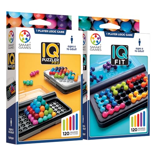 Smart Games - Iq Puzzler Pro + Iq Fit | Knobelspiele Für Kinder Ab 6-99 Jahre | Geduldspiele Für Kinder Und Erwachsene | Lernspiele Ab 6 Jahre Oder Mehr | Smart 10 von LUDILO