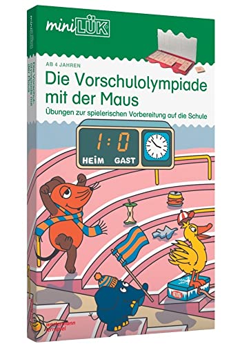 miniLÜK-Set: Kindergarten/Vorschule Die Vorschulolympiade mit der Maus: Aufgaben zur spielerischen und effektiven Vorbereitung auf die Schule für ... 1 und 2 (miniLÜK-Sets: Kasten + Übungsheft/e) von LÜK