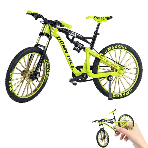 LUFEIS Finger Fahrrad, 1:10 Mountainbike Modell Spielzeug, Finger Mountainbike Modell Ornamente, Mini-Mountainbike-Spielzeug, für Unterricht, Zuhause, Büro, Verein (Grün) von LUFEIS