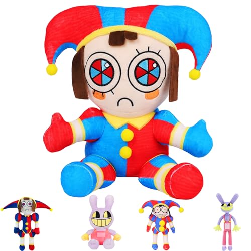 LUKIUP The Digital Circus Plush, 25 cm Jax and Pomni Amazing Jax Kuscheltier, Osterhase Plüschtier, Zirkus Plushie Ostern Weihnachts Valentinstag Geburtstagsgeschenke für Kinder Jungen Mädchen von LUKIUP