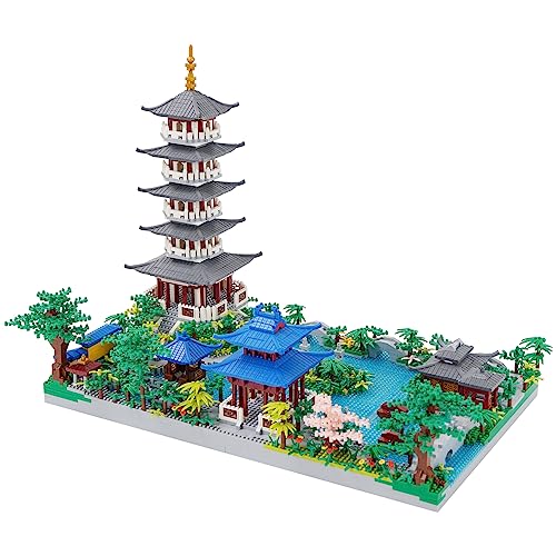 LULUFUN Architektur-Bauklötze, Die westlichen Seen von Hangzhou Bauklotz-Sets, Mini-Bauklötze-Bausätze, Spielzeug-Geschenke für Kinder und Erwachsene (5186Stück) von LULUFUN