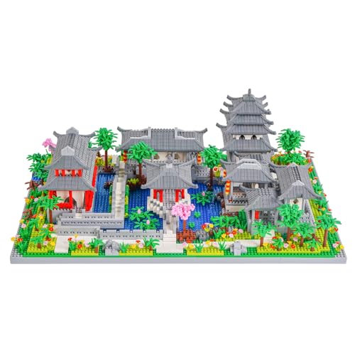 LULUFUN Bauklötze Set, Architektur-Bauspielzeug, Suzhou Klassische Gärten Block Sets, Chinesische Antike Berühmte Architektur Mini-Blöcke Kits, Spielzeug Geschenke für Kinder und Erwachsene (3930Stück von LULUFUN