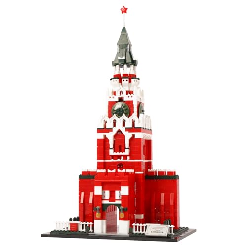 LULUFUN Bauklötze Set, Spasskaya Turm Bauklötze, Architektur Bauklötze Spielzeug für Erwachsene und Kinder von LULUFUN