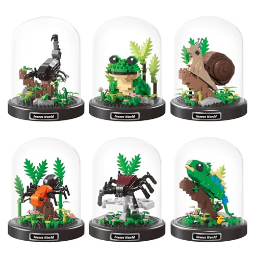 LULUFUN Bauklötze Set, Tier Mini-Bauspielzeug, Lernspielzeug, Geschenk für Erwachsene und Kinder, 6er Set LULUFUN Bauklötze Set, Tier Mini-Bauspielzeug, Lernspielzeug, Geschenk für Erwachsene und Kinder, 6er Set von LULUFUN