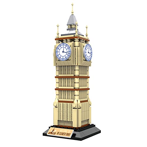 LULUFUN Bauklötze Set, weltberühmtes architektonisches Baumodell für Kinder und Erwachsene Geschenk für Geburtstag, Weihnachten und Neujahr (Big Ben) von LULUFUN