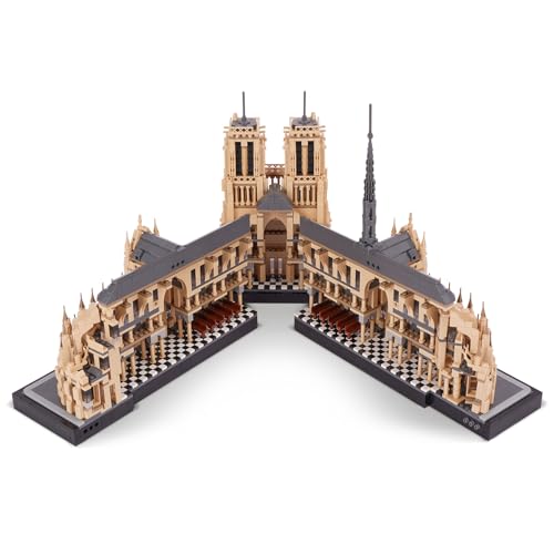 LULUFUN Bauklotz-Set, Bewegliche Notre Dame de Paris Kirche Modell Bausätze, 3D Puzzle für Erwachsene, Architektur Bauspielzeug, 5210 Teile von LULUFUN