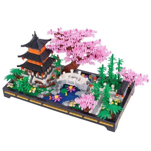 LULUFUN Bausteine-Set, Architektur-Bauspielzeug, Sakura-Gartenbaustein-Modell, Mini-Baustein-Kits, Spielzeuggeschenke für Kinder und Erwachsene, 2805 Teile von LULUFUN