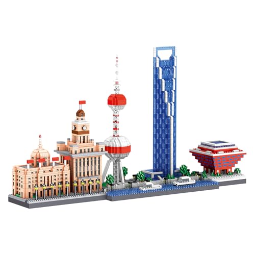 LULUFUN Bausteine-Set, Architektur Shanghai Skylines Bauset, Mini-Stein-Set für Erwachsene, Spielzeuggeschenke für Geburtstag, Weihnachten, Neujahr, 3236 Teile LULUFUN Bausteine-Set, Architektur Shanghai Skylines Bauset, Mini-Stein-Set für Erwachsene, Spielzeuggeschenke für Geburtstag, Weihnachten, Neujahr, 3236 Teile von LULUFUN