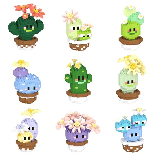 LULUFUN Bausteine-Set, Pflanzenkaktus, Mini-Bauspielzeug, Lernspielzeug, Geschenk für Erwachsene und Kinder, 9 Stück LULUFUN Bausteine-Set, Pflanzenkaktus, Mini-Bauspielzeug, Lernspielzeug, Geschenk für Erwachsene und Kinder, 9 Stück von LULUFUN