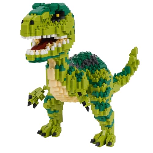 LULUFUN Dinosaurier-Baustein-Kit, DIY-Mini-Baustein-Spielzeug, Dinosaurier-Spielzeug, Geschenk für Erwachsene und Kinder (Velociraptor) von LULUFUN