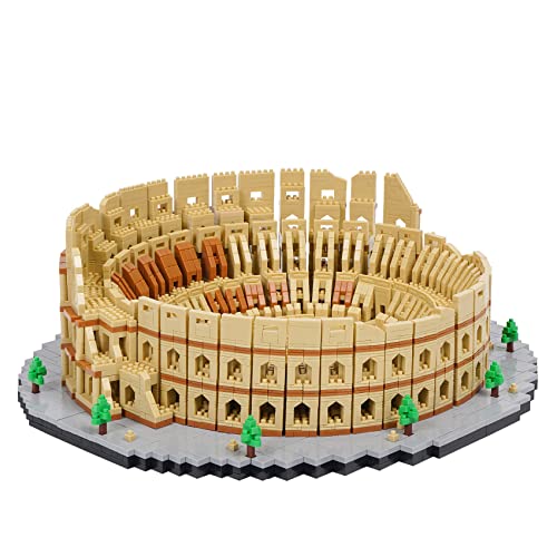 LULUFUN Baustein-Set, Roman Colosseum Architecture Model Blocks Kit, Sammelmodell-Sets zum Bauen, Spielzeuggeschenke für Kinder und Erwachsene 2110 Stück von LULUFUN