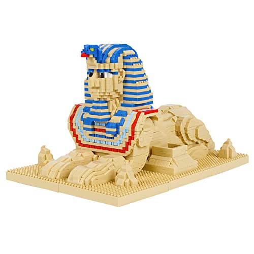 LULUFUN Sphinx-Baustein-Set, Ägypten-Architektur-Bauspielzeug, Mini-Baustein-Bausatz für Bastler, Geschenk für Erwachsene und Kinder 2732 Stück von LULUFUN