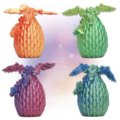 LUMIN TUTU 4er Set Drachenei mit Drache, 3D Drachen im Ei mit Flügeln, Geheimnisvolle Drachen Spielzeug, Dracheneier für Sammler, Geburtstag & Deko LUMIN TUTU 4er Set Drachenei mit Drache, 3D Drachen im Ei mit Flügeln, Geheimnisvolle Drachen Spielzeug, Dracheneier für Sammler, Geburtstag & Deko von LUMIN TUTU