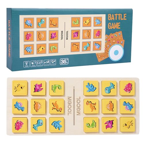 LUMIN TUTU Hölzerne Matching Game, 2 Spieler Shape Matching Game mit Bell, Form Matching Montessori Spielzeug für Kinder, Interaktive Spiele für Eltern und Kinder, Lernspielzeug für Kinder 3-5 Jahren von LUMIN TUTU