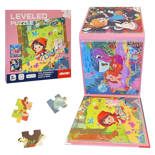 LUMIN TUTU Magnet Puzzle ab 3 Jahre, 20/25/30 Teile Kinderpuzzle 2 in 1 Magnetpuzzle & Magnetspiel ab 2 3 4 5 Jahre, Reisespiele Lernspielzeug und Kleine Geschenke für Kinder(Märchen) von LUMIN TUTU