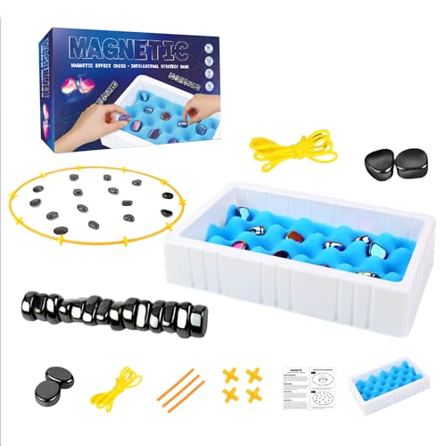 Magnetisches Schachspiel, Tisch Magnetic Schachspiel Magnetisch, Tragbares Magnetspiel Schach mit Magnetsteine, Magnet Schach Spiel Magnetic Chess Game Geschenke für Kinder (E) von LUMLAM