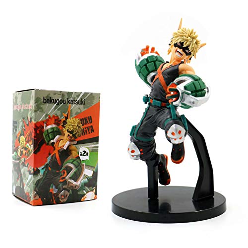 LUNK Anime My Hero Academia Figur Spielzeug, Bakugou Katsuki Models Spielzeug, Plastik Q Version Handgemachtes Spielzeugmodell, Kinder Cartoon Charakter Spielzeug, Sammlerstück Ornamente Wohnkultur von LUNK