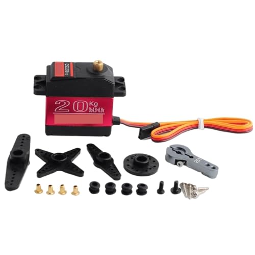 LUNMENGCC DS3218 PRO Wasserdichtes Servo 20 kg 180 270 Grad Hochgeschwindigkeits-Servo Metallgetriebe Digital-Servo RC Servo für 1/8 1/10 Maßstab RC Autos von LUNMENGCC