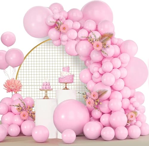 Luftballons Rosa, 120 Stück Luftballon Girlande Pastell Rosa, 18 12 10 5 Zoll Ballon Girlande Rose, Luftballons Geburtstag Babyparty Hochzeit Abschlussfeier Party Deko von LUOBITO