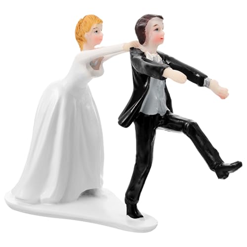 LUOEM Hochzeitspaar Bride Groom Hochzeitstorte Figuren Kuchen Topper Hochzeitstorten Dekoration Kuchenaufsatz von LUOEM