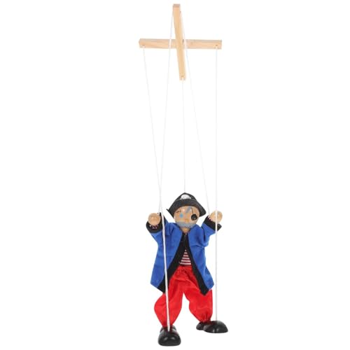 LUOZZY Piraten-Marionettenpuppe aus Holz, Marionettenspielzeug, lustige Piraten-Marionette, Stringpuppe für Aufführungen (blau) von LUOZZY