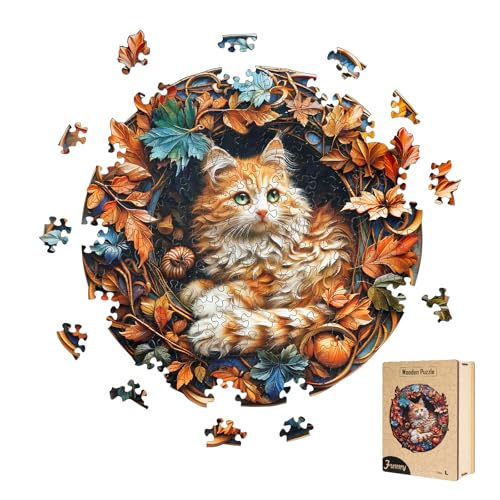 LURICO Holzpuzzle 170 Stück, Holzpuzzle Einzigartige Tierform Puzzleteile, 29 * 29cm Wooden Puzzle, Magic Holz Puzzle mit Geschenkbox aus Holz, für Kinder ab 12 Jahren und Erwachsene von LURICO