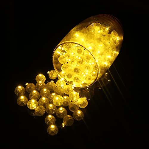 LURICO LED Ballons Lichter, 100 Stücke Mini Ballonlichter Blinkende, LED Ballon Party lichter für Halloween Weihnachten Hochzeit Geburtstag Party Dekoration (Warmweiß) von LURICO