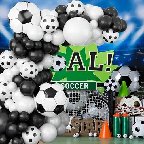 LURNODY 94PCS Fussball Luftballon Girlande, Fussball Deko Geburtstag, Fußball-Party Luftballon Girlande Bogen Kit, Geeignet für Jungen, Teenager, Kindergeburtstage, FußBall-Motto-Partydekorationen LURNODY 94PCS Fussball Luftballon Girlande, Fussball Deko Geburtstag, Fußball-Party Luftballon Girlande Bogen Kit, Geeignet für Jungen, Teenager, Kindergeburtstage, FußBall-Motto-Partydekorationen von LURNODY